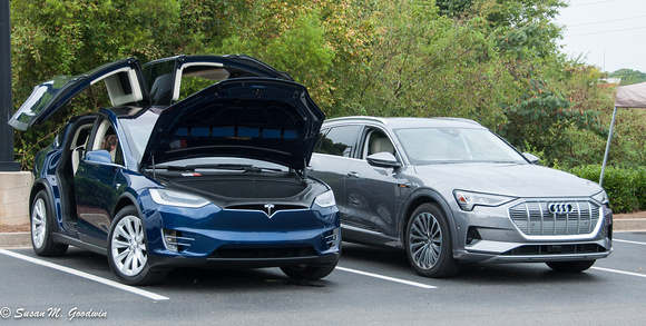 2019 National Drive Electric Week - Knoxville, TN, Ride & Drive, Tesla Model X and Audi e-tron
